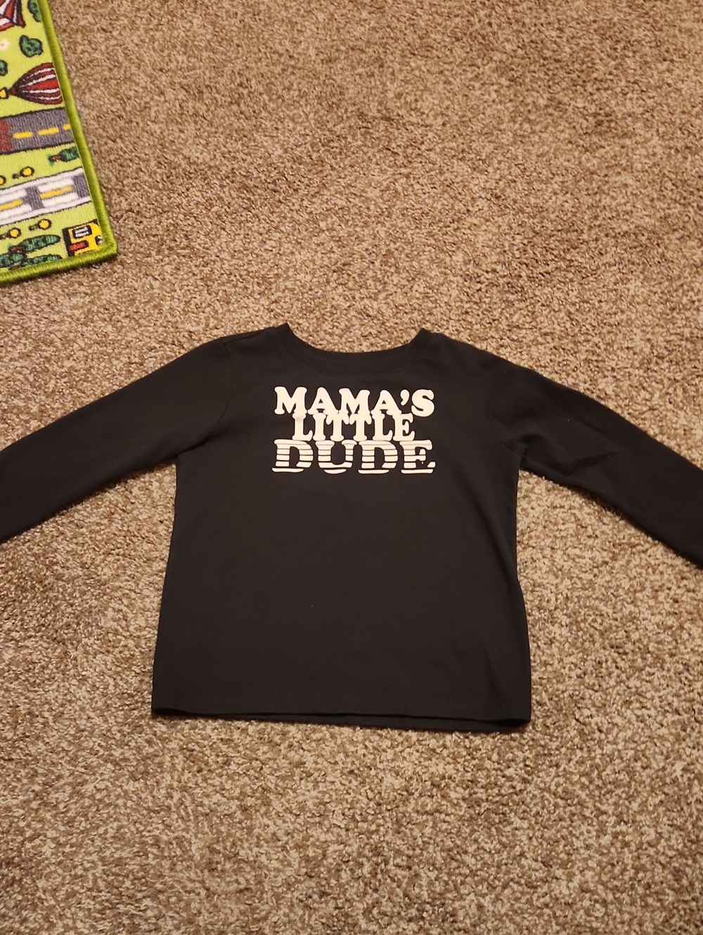 Garanimals Black Long-Sleeve "Mama's Little Dude" Tee